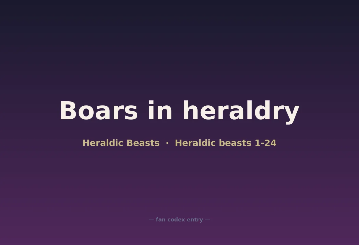 Boars in heraldry